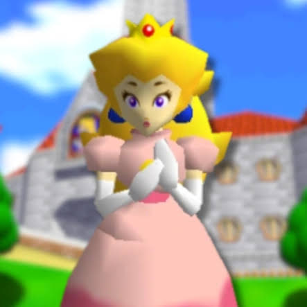 Low-poly Princess Peach mascot of $PEACH64